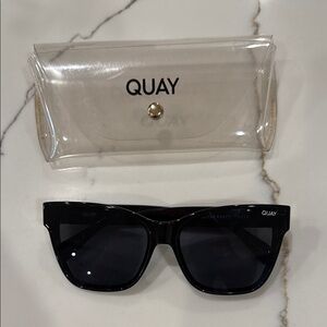 Quay "After Party" Black Sunglasses with Case